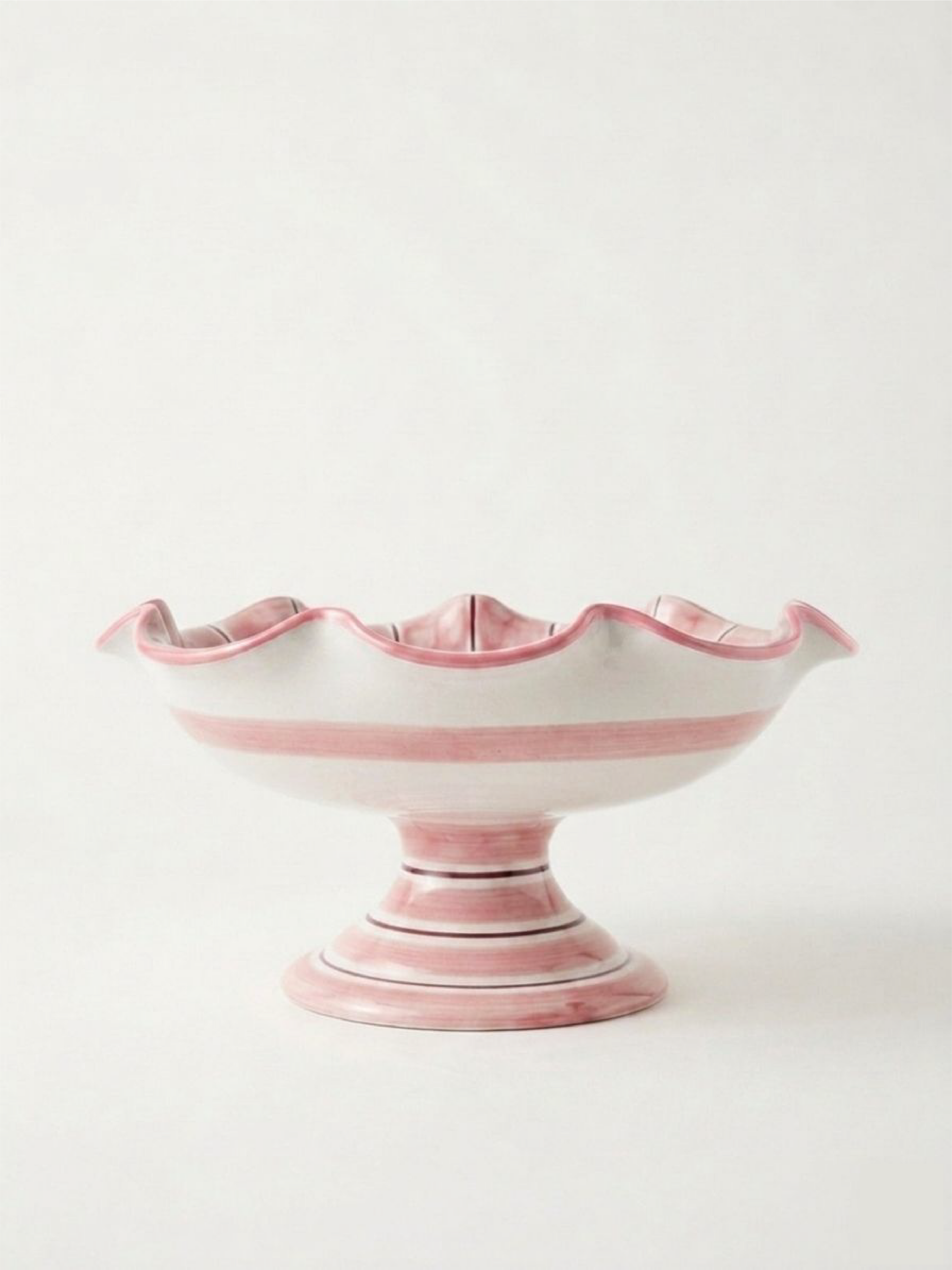 The Ceramic Fruit Bowl Stand - Pink & Bordo