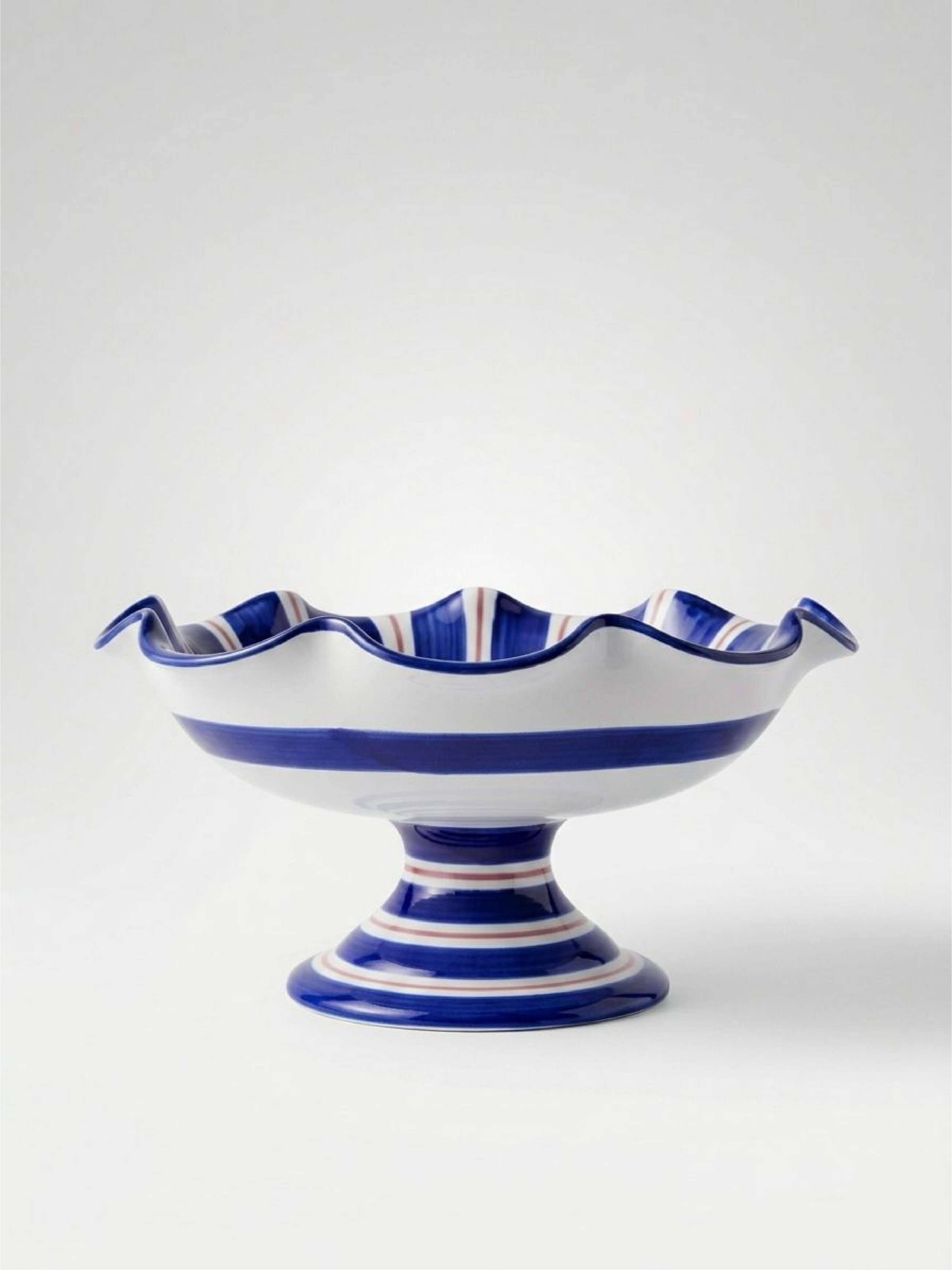 The Ceramic Fruit Bowl Stand - Dark Blue & Bordo