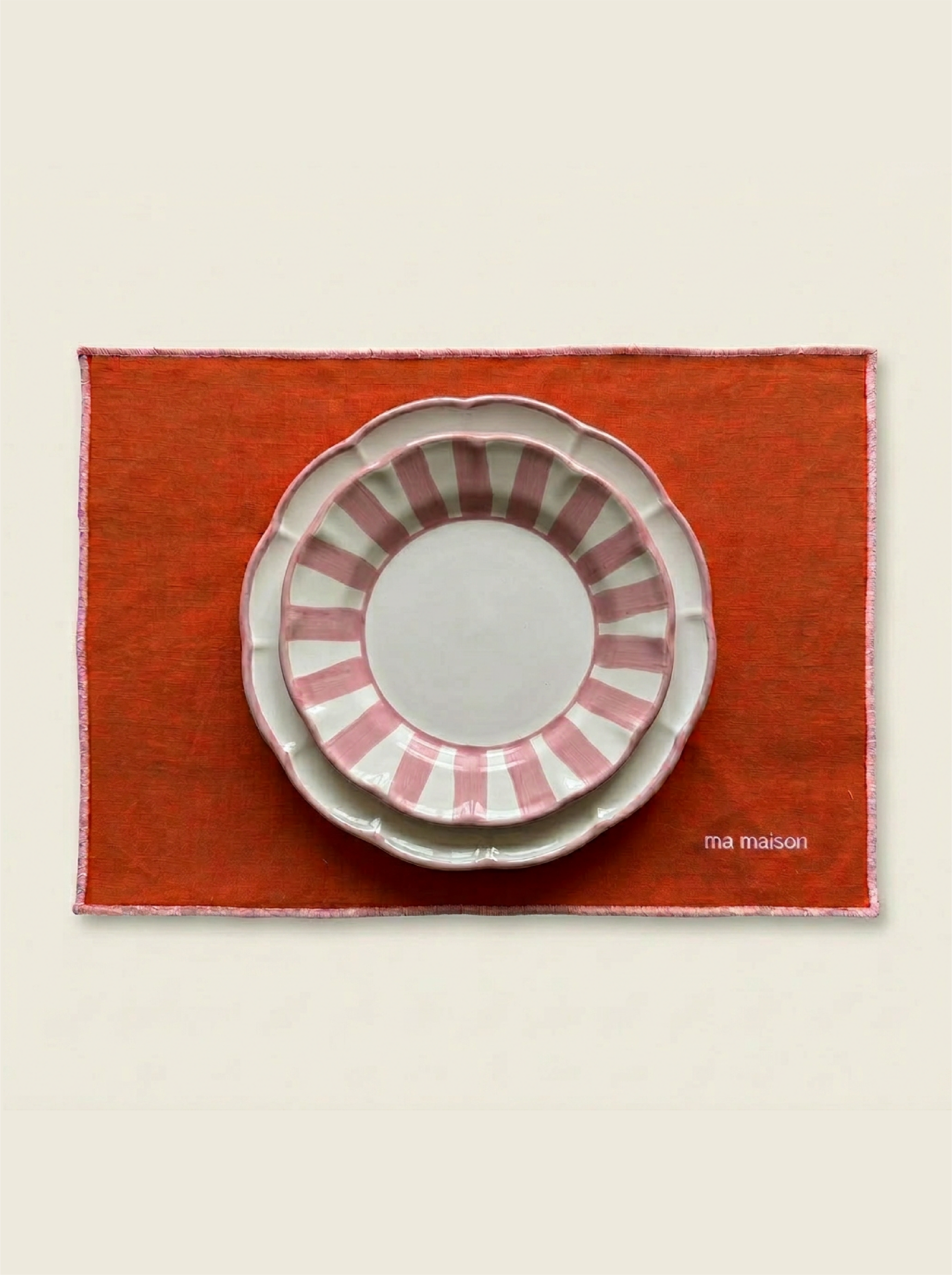 Orange Linen Placemats