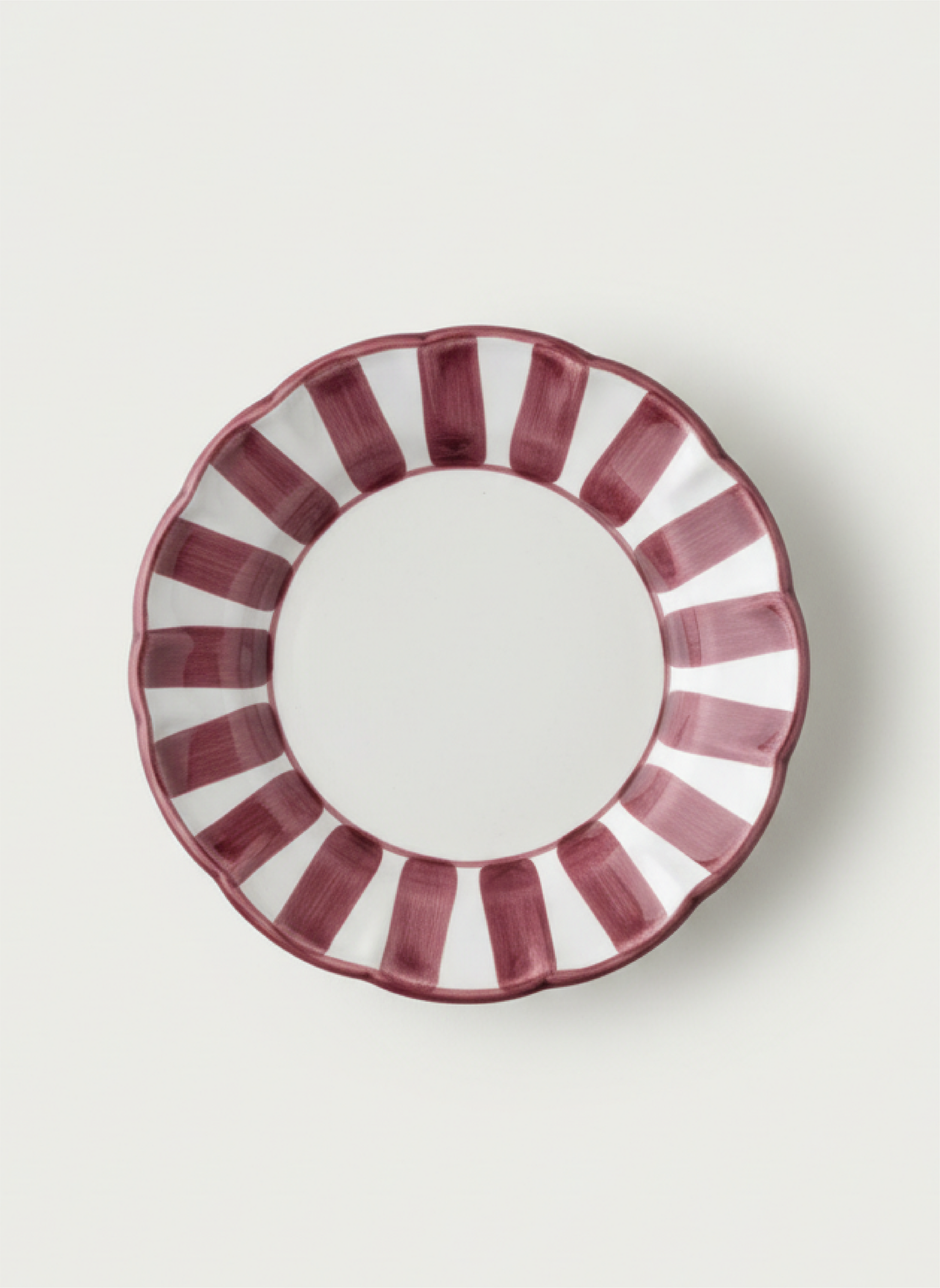 Stripes Plates - Burgundy