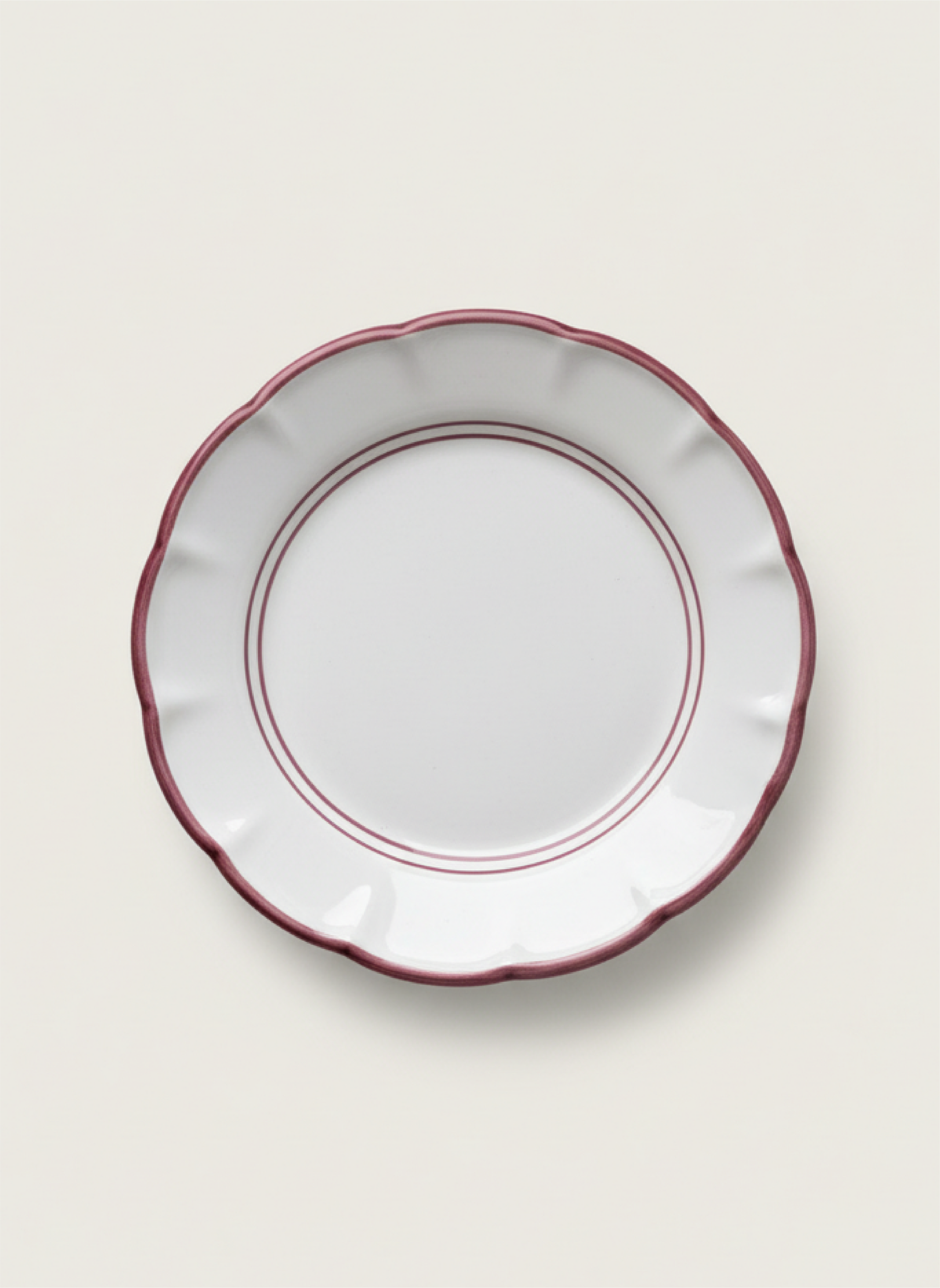 1 Line Plates - Burgundy