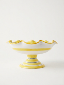The Ceramic Fruit Bowl Stand - Yellow & Green