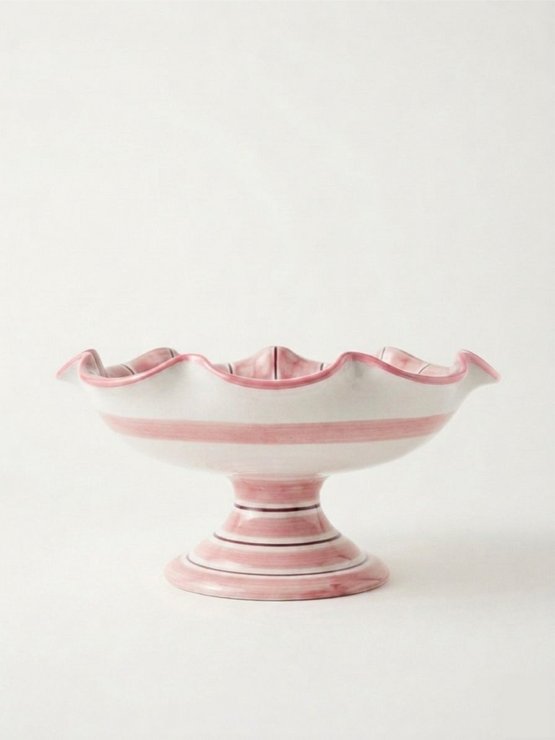 The Ceramic Fruit Bowl Stand - Pink & Bordo