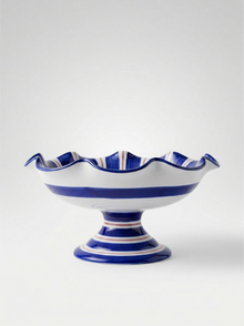 The Ceramic Fruit Bowl Stand - Dark Blue & Bordo