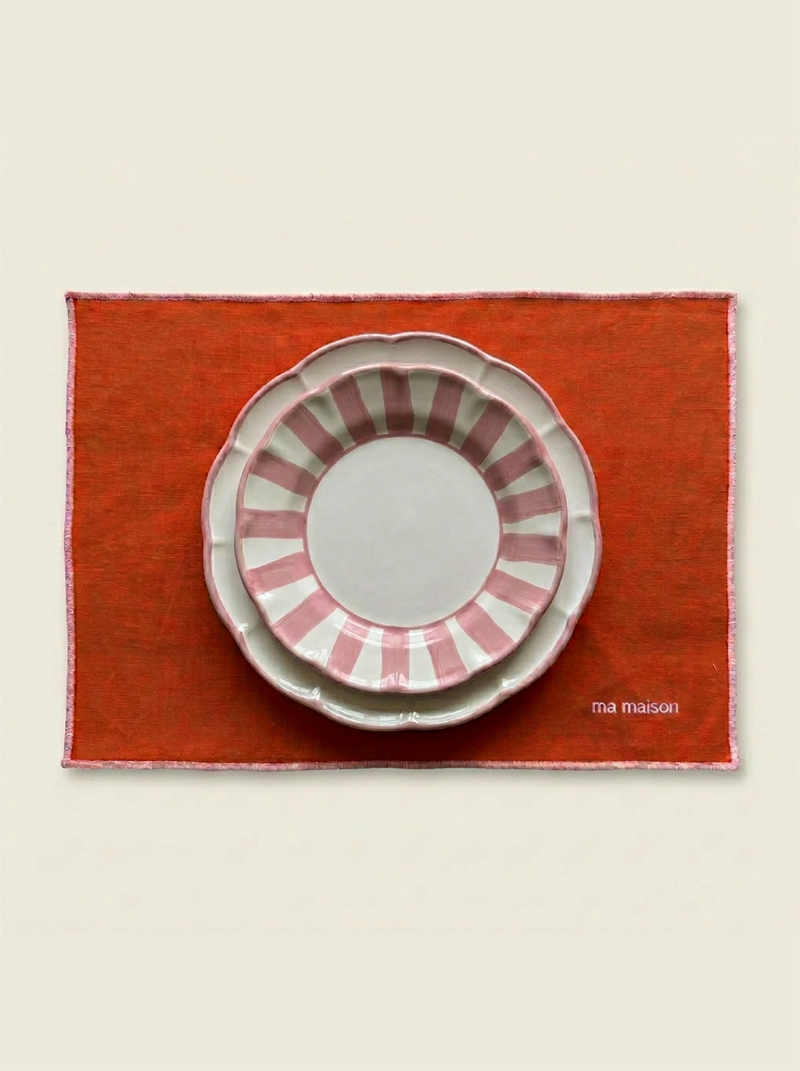 Orange Linen Placemat