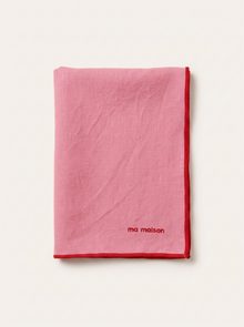Pink Linen Tablecloth