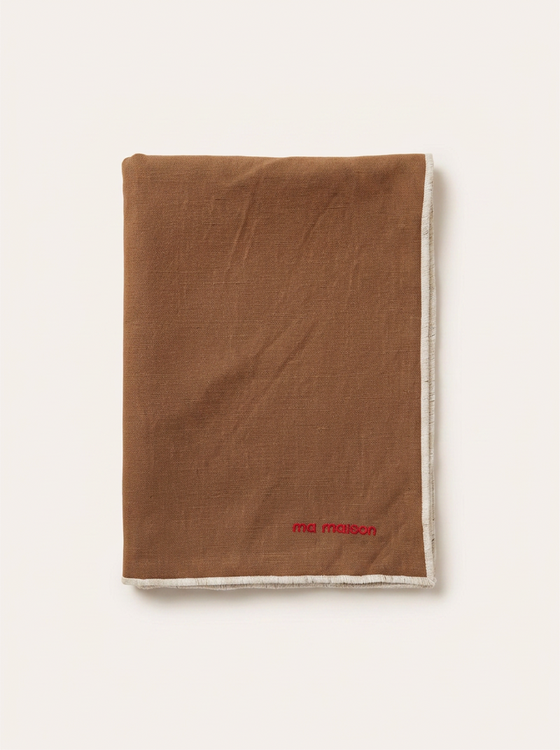 Brown Linen Tablecloth