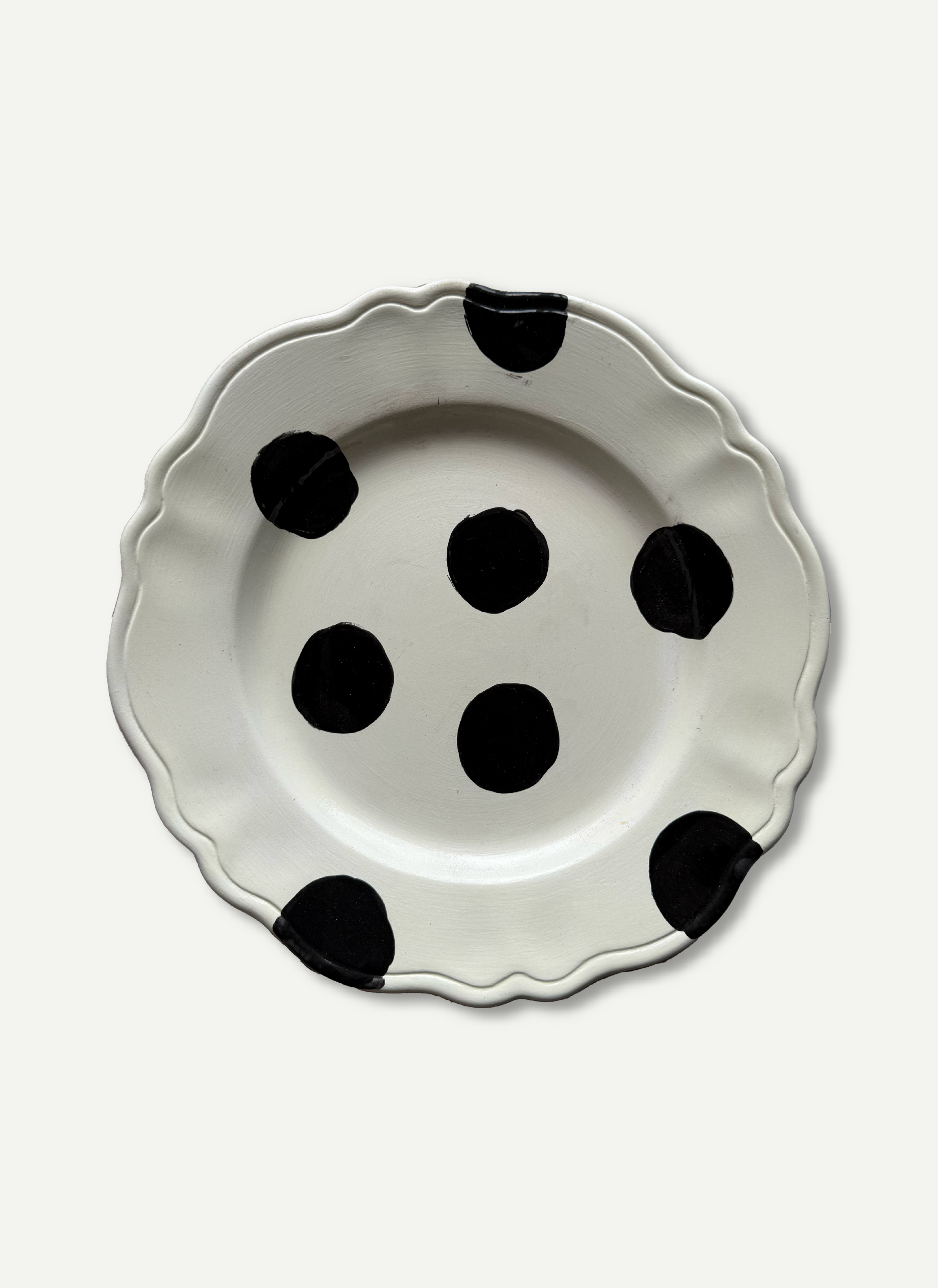 Dots Plate - White & Black