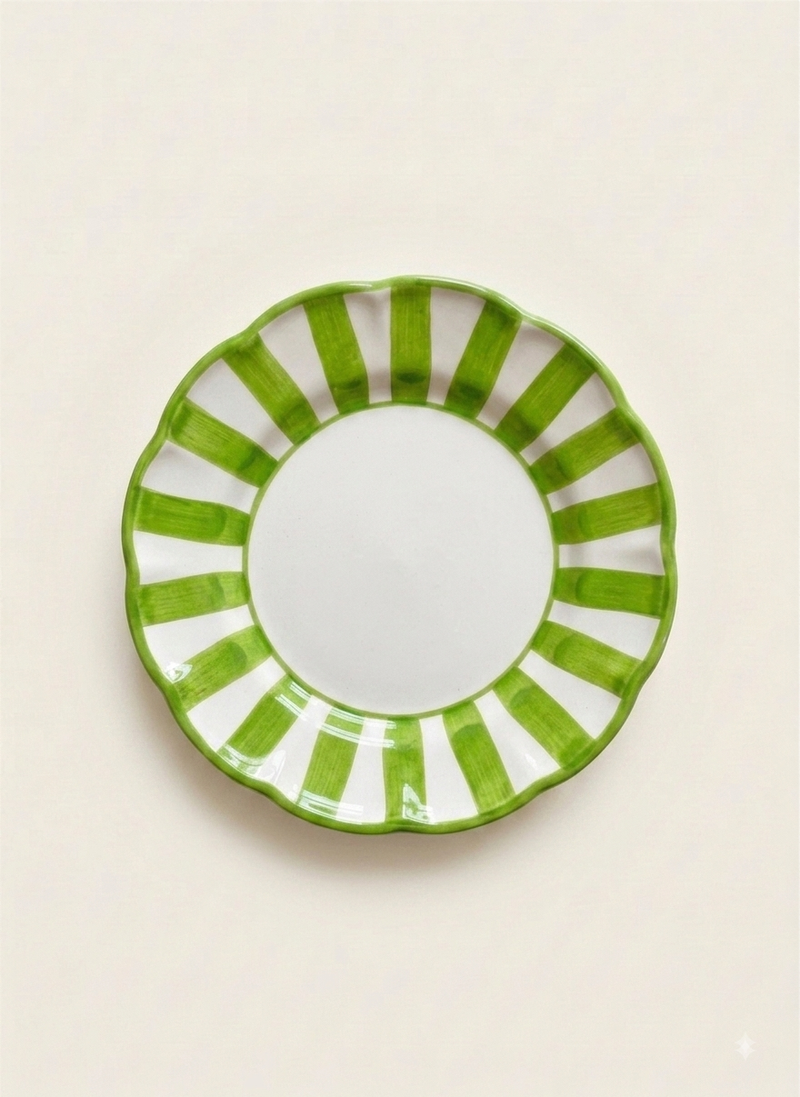 Stripes Plates - Green
