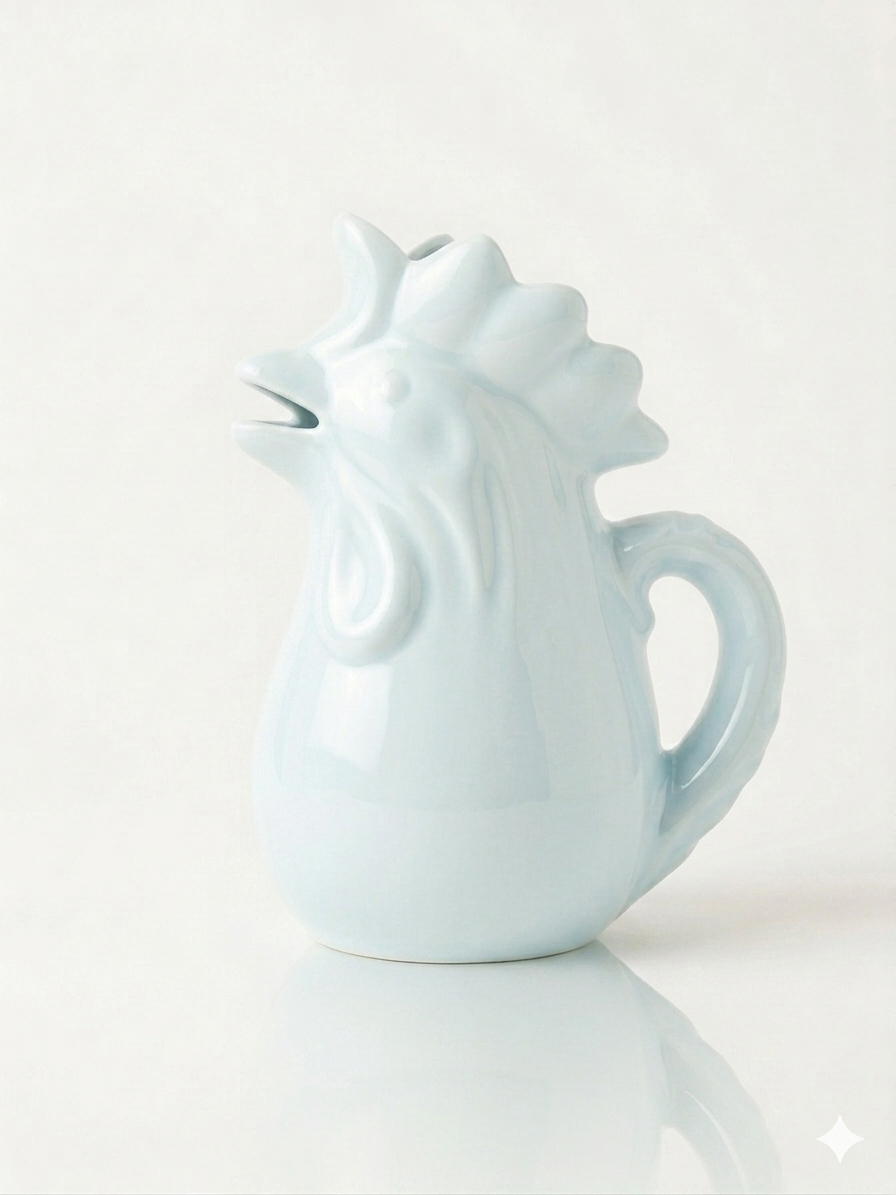 Light Blue Rooster Pitcher