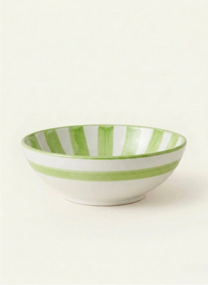 Stripes Bowl Green