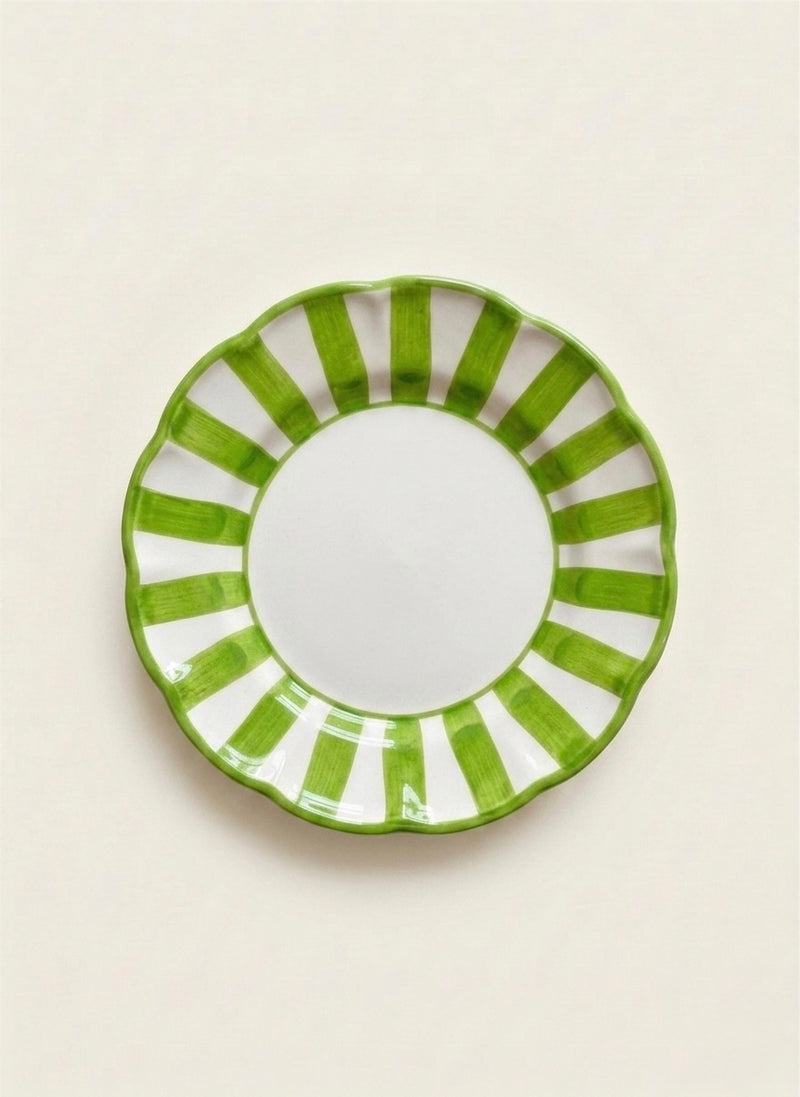 Stripes Plate Green detail