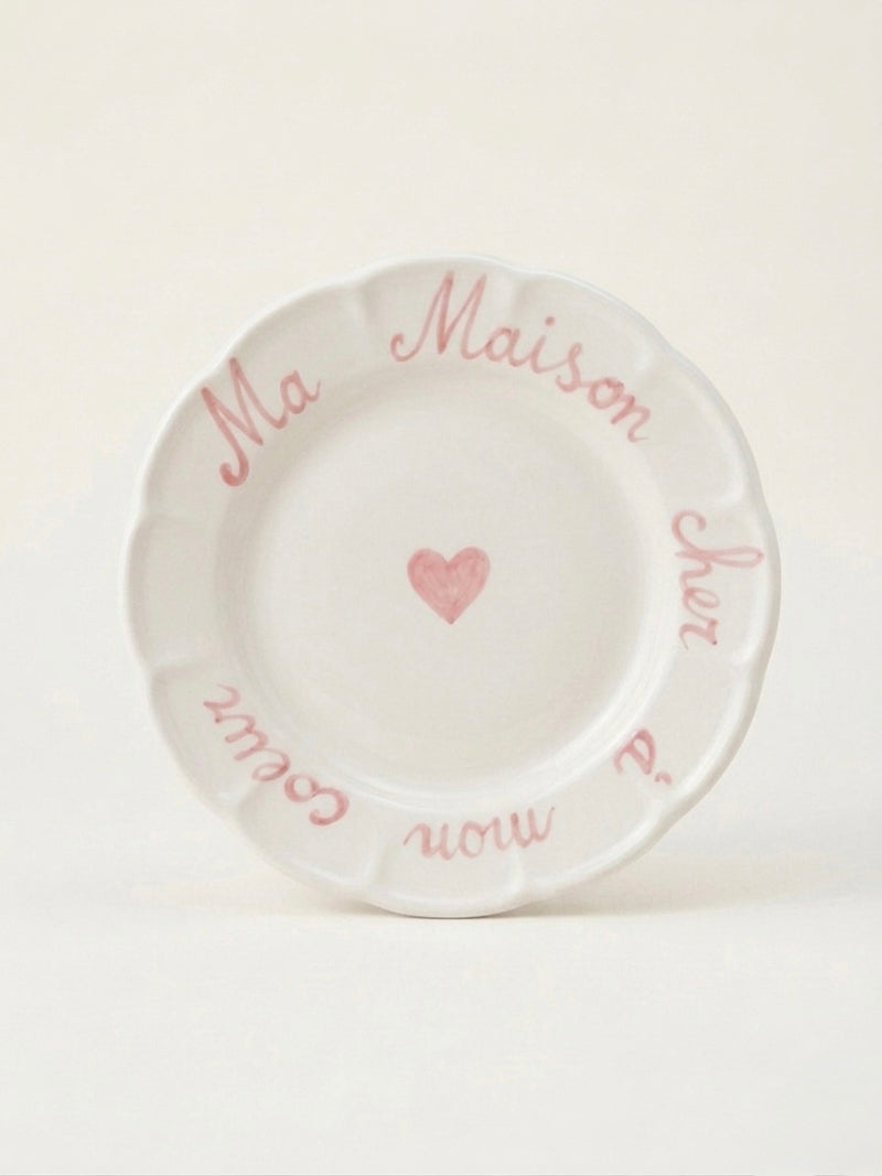 Chère à mon cœur Plate - Pink