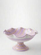 Ceramic Fruit Bowl Stand - Lilac & Orange interior
