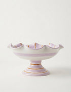 Ceramic Fruit Bowl Stand - Lilac & Orange