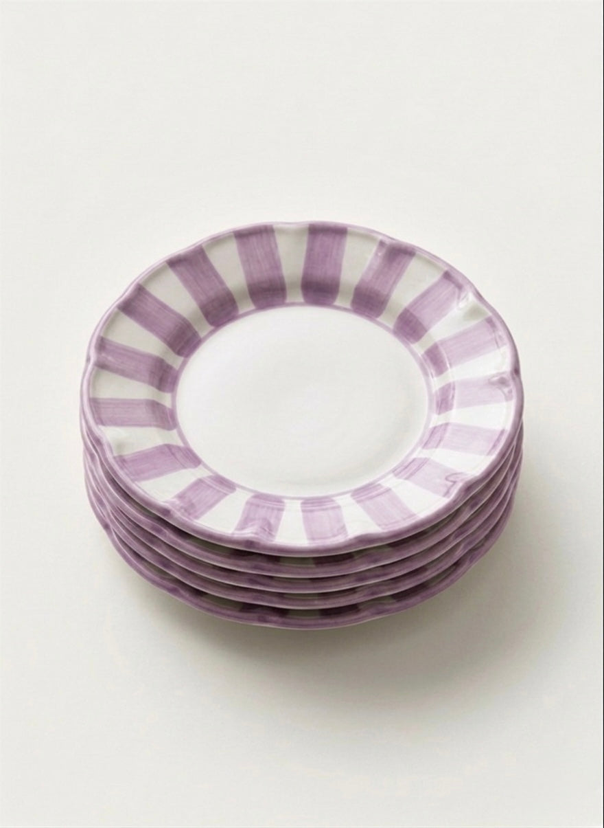 Stripes Plates - Lilac stack