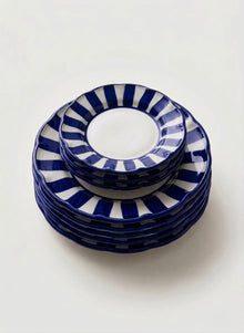 Stripes Plates - Dark Blue sizes