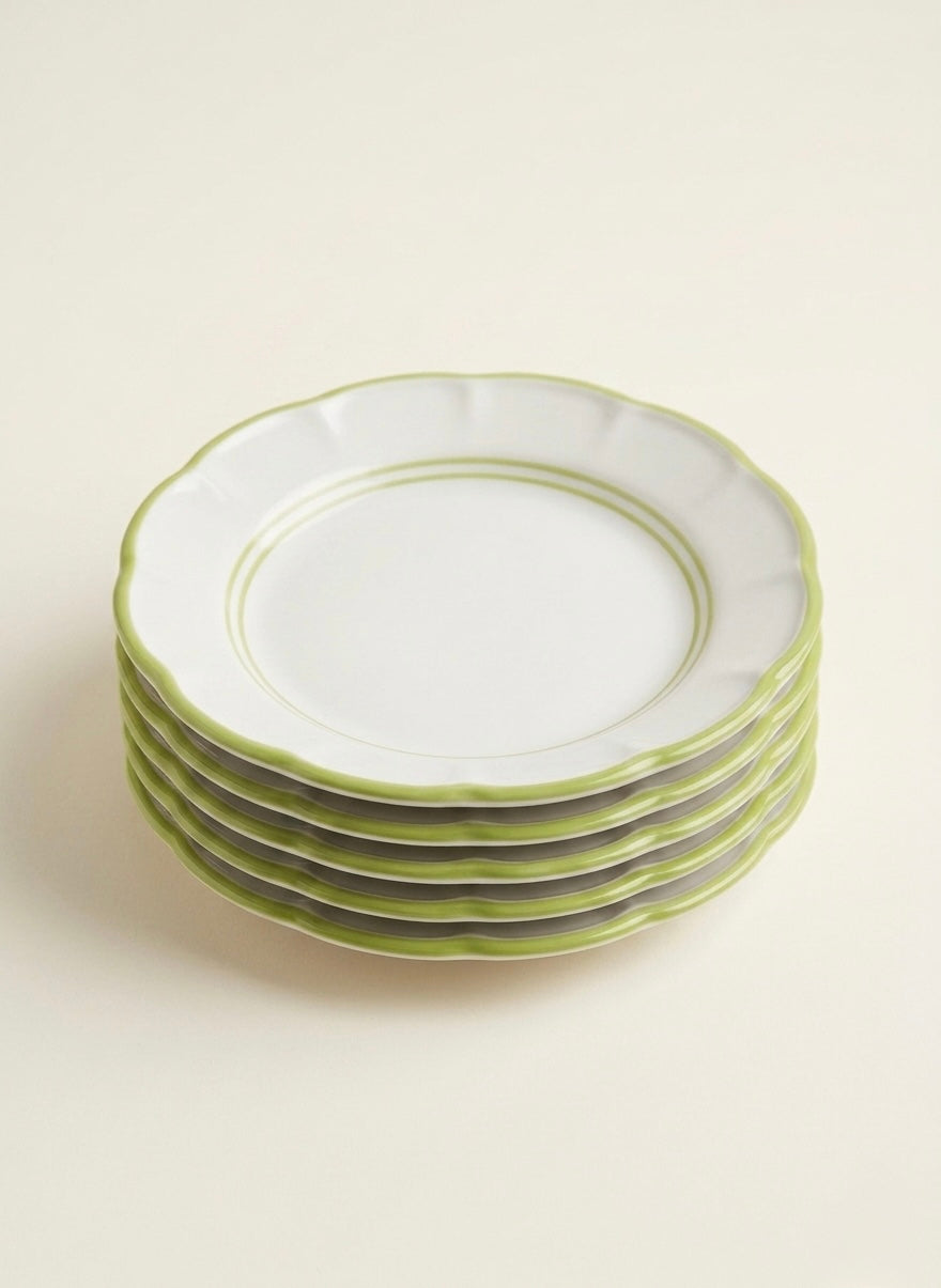 1 Line Plates - Green stack