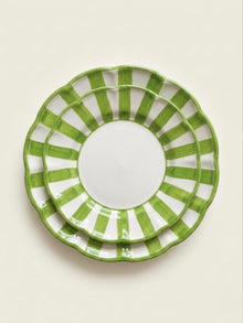 Stripes Plates - Green two sizes