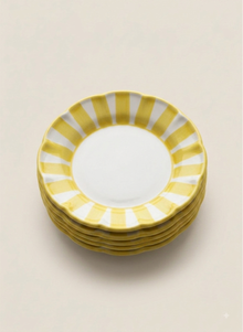 Stripes Plates - Yellow stack