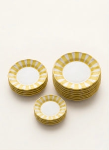 Stripes Plates - Yellow sizes