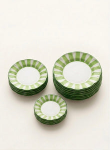 Stripes Plates - Green sizes