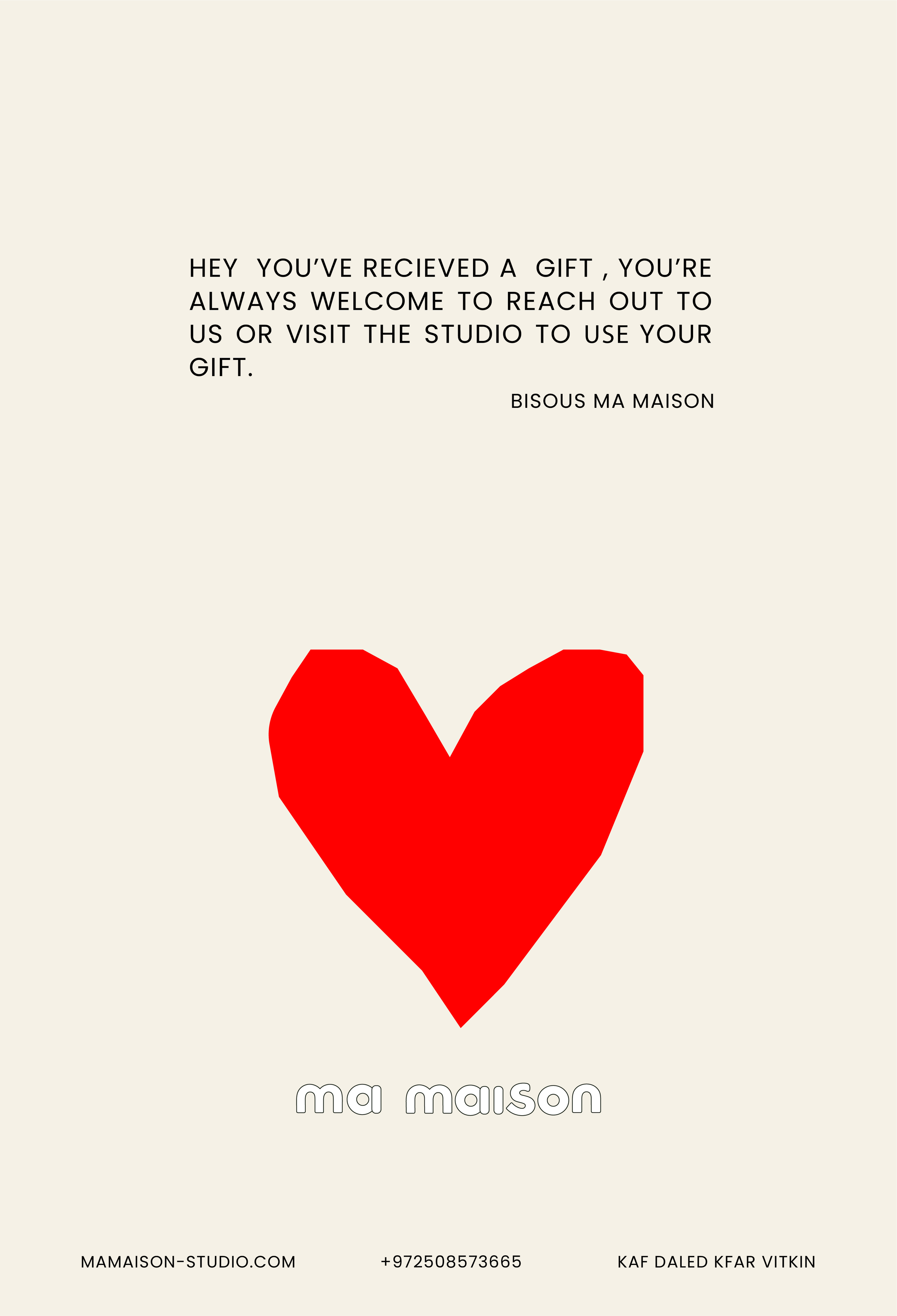 Ma Maison Gift Card
