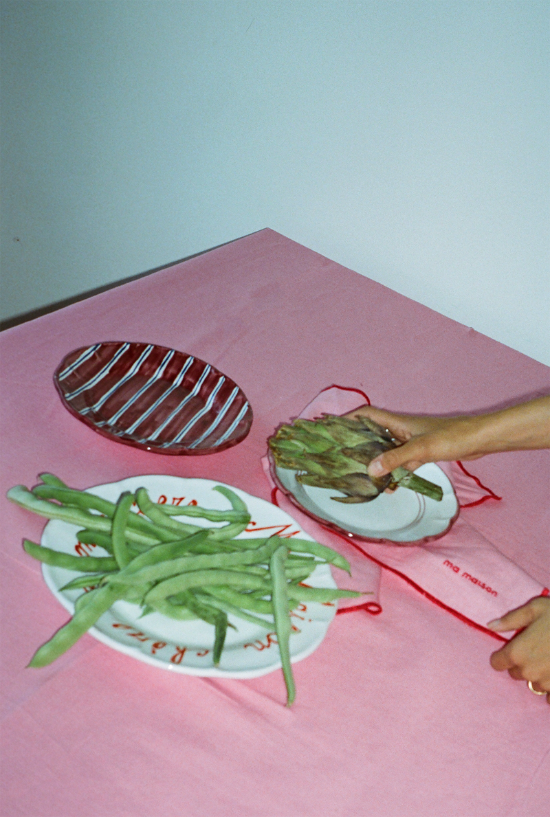 Pink Linen Tablecloth