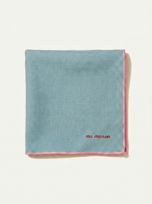 Aqua Linen Placemat - Pink Finish