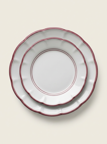 1 Line Plates - Burgundy