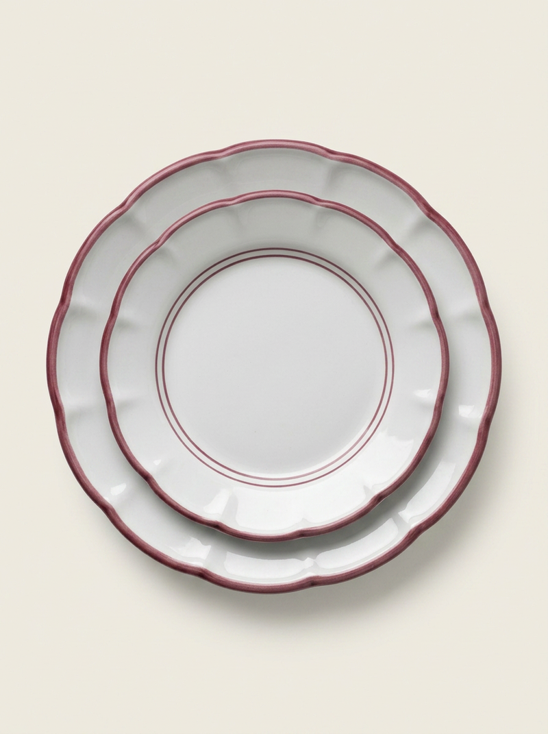 1 Line Plates - Burgundy