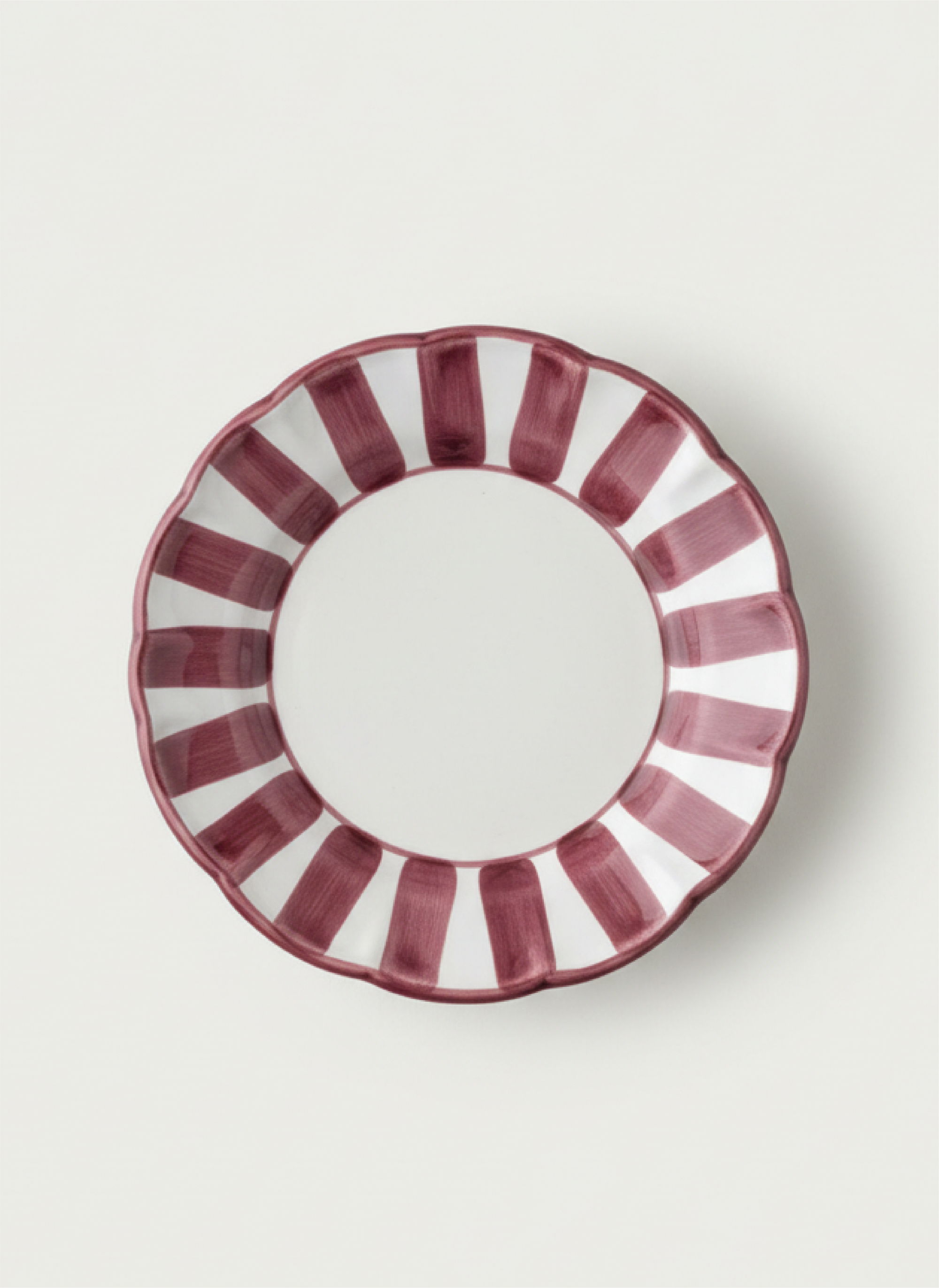Stripes Plates - Burgundy