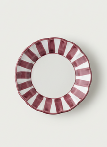 Stripes Plates - Burgundy