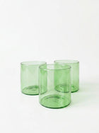 Green glass tumbler