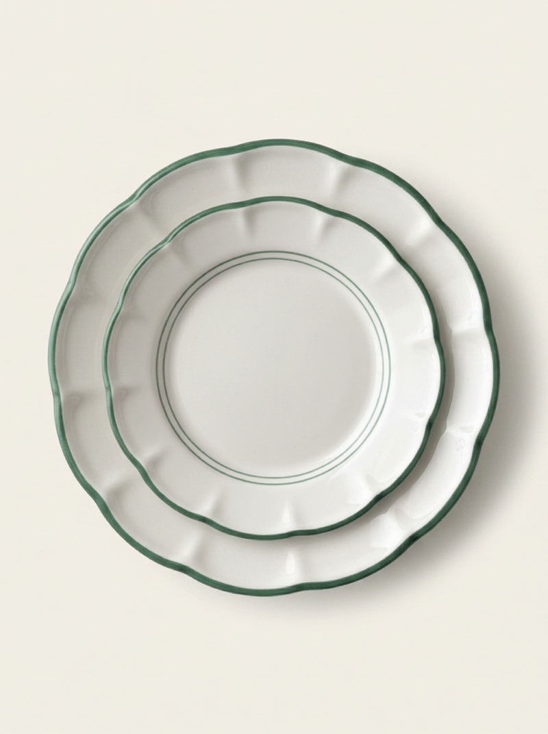1 Line Plates - Garden Green