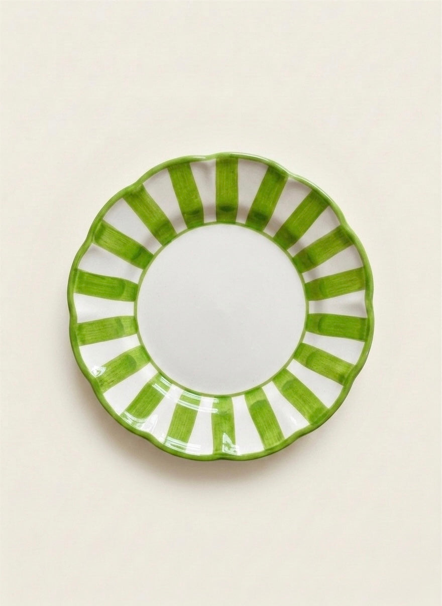 Stripes Plates - Green