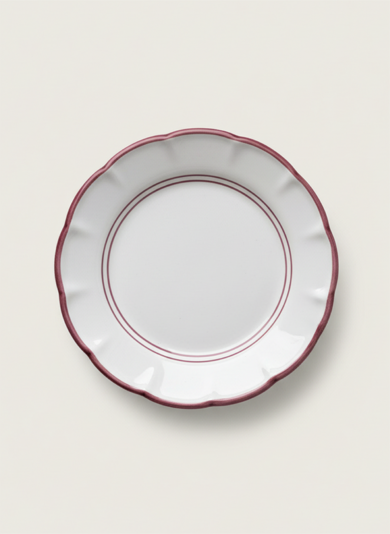 1 Line Plates - Burgundy