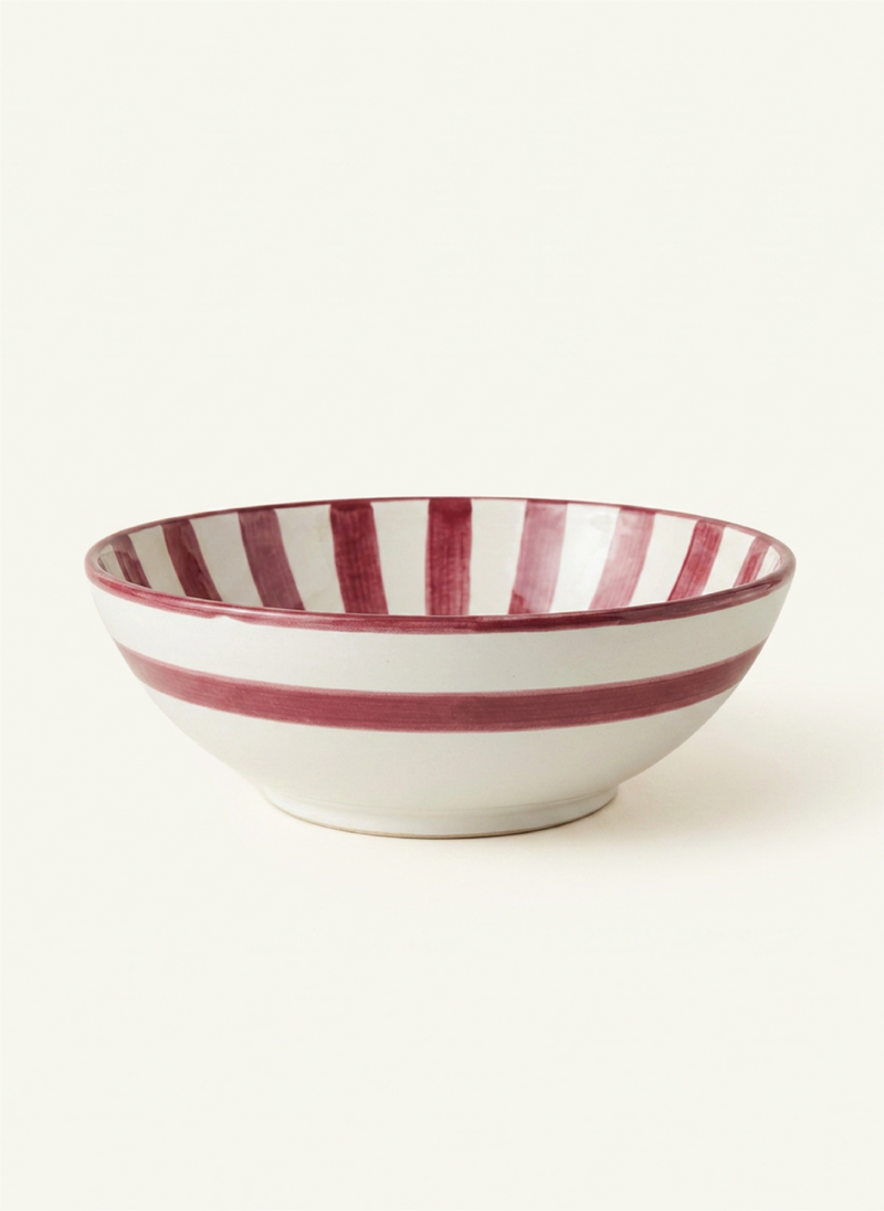 Stripes Bowls - Burgundy