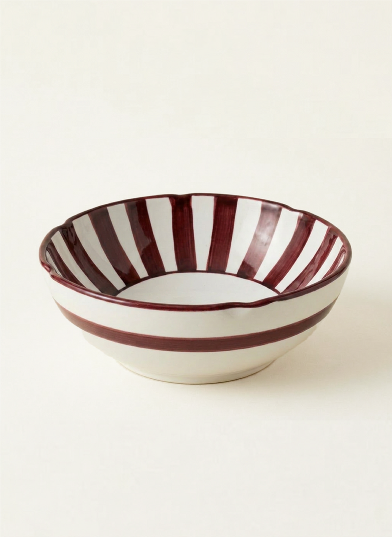 Stripes Bowls - Burgundy