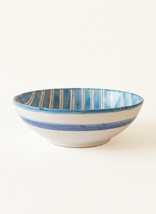 2 Color Stripes Bowls - Light Blue & Dark Blue