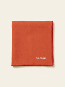 Orange Linen Placemat - Red Finish