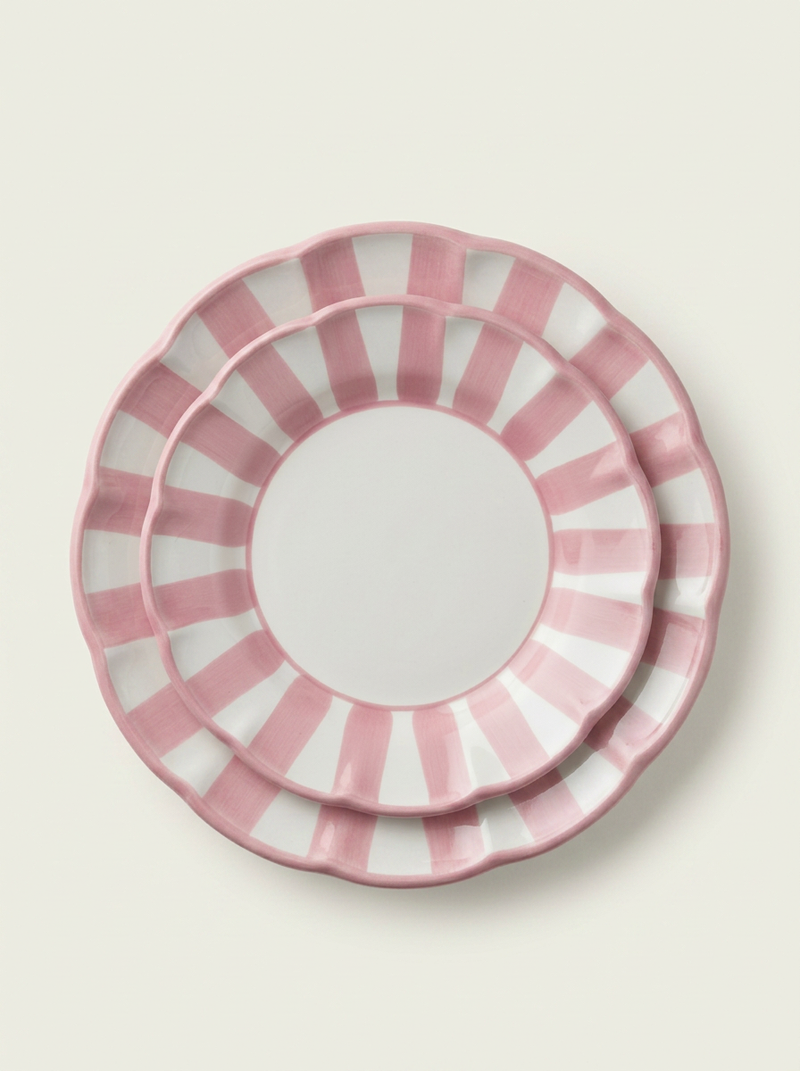 Stripes Plates - Pink set