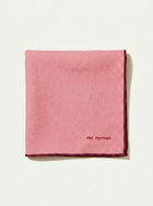Pink Linen Placemat - Burgundy Finish