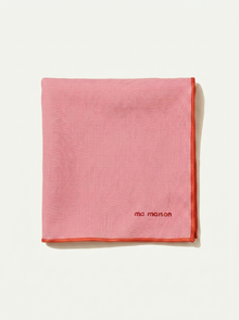 Pink Linen Placemat - Red Finish