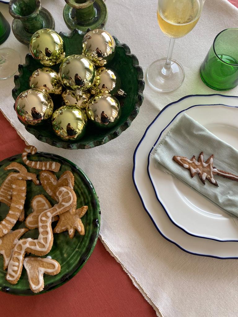 Light green-gray cloth napkins